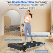 Lichico Running Treadmill Walking Pad w/Incline Remote Control for Home/Office, 2.5HP Brushless Motorized Compact Walking Jogging Machine Portable Treadmill with 0.5-4 MPH Speed Range