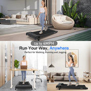 Lichico Running Treadmill Walking Pad w/Incline Remote Control for Home/Office, 2.5HP Brushless Motorized Compact Walking Jogging Machine Portable Treadmill with 0.5-4 MPH Speed Range