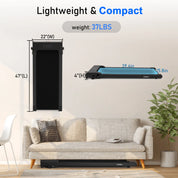 Lichico Running Treadmill Walking Pad w/Incline Remote Control for Home/Office, 2.5HP Brushless Motorized Compact Walking Jogging Machine Portable Treadmill with 0.5-4 MPH Speed Range